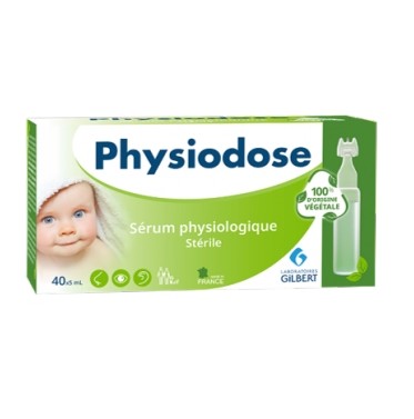 Physiodose Sérum Physiologique 100% d'Origine Végétale 40 Unidoses